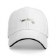 Black Baseball Cap With Funny Disconnected Stick Figure Print