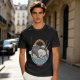 Oversized T-Shirt With Chubby Cat In Ramen Bowl Print