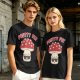 Olive green graphic t-shirt with 'Pretty Fly' and cool mushroom print