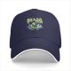 Black baseball cap with water-themed character graphic and Japanese text