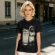Olive Green T-Shirt With Raccoon Standing Next To Trash Can Graphic