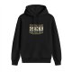 Black hoodie with 'This Human Has Been Rated Gen X' graphic