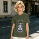 Olive graphic t-shirt with raccoon 'Live Fast Eat Trash' print