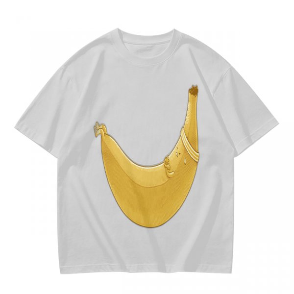 Olive Green T-Shirt With Large Banana Peel Graphic Print