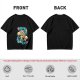 Olive anime graphic t-shirt with vibrant fantasy character art