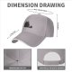 Black baseball cap with surprised cartoon black cat graphic
