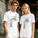 Olive Green Oversized T-Shirt With Abstract Graphic Print