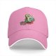 Black baseball cap with retro avocado traveler graphic