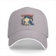 Black baseball cap with cat feelings graphic print