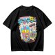 Oversized Graphic Tee with Death Flavor Bubble Tea Print