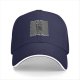 Black baseball cap with iconic Unknown Pleasures graphic print