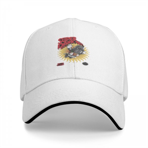 Black baseball cap with Super Dark knight graphic print