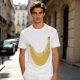Olive Green T-Shirt With Large Banana Peel Graphic Print