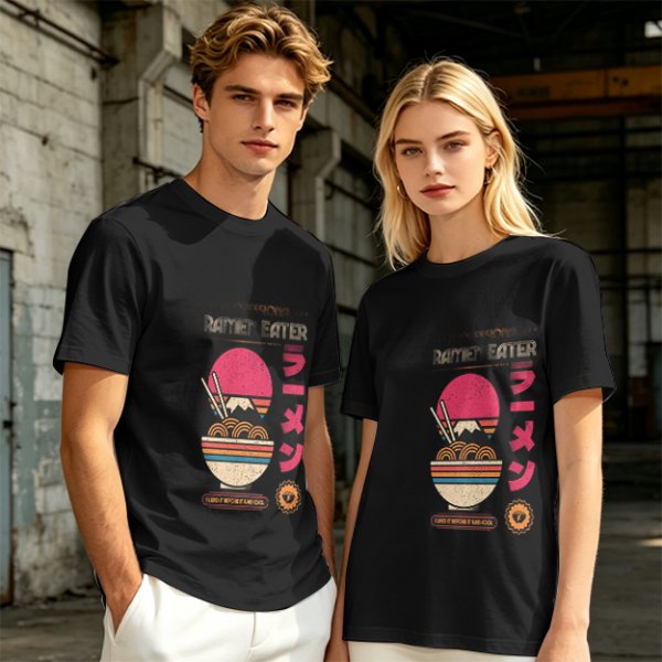 Professional Ramen Eater Retro Graphic T-Shirt Design