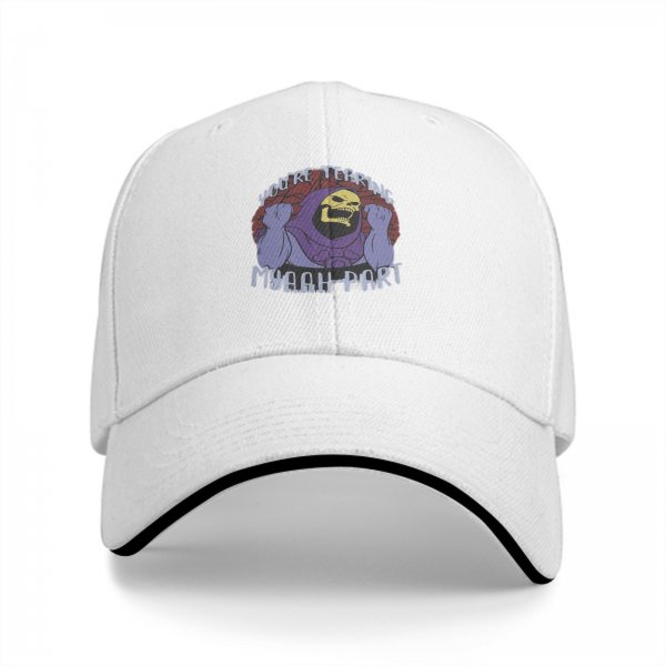 Black baseball cap with Skeletor 'You're Tearing Myaah Part' graphic