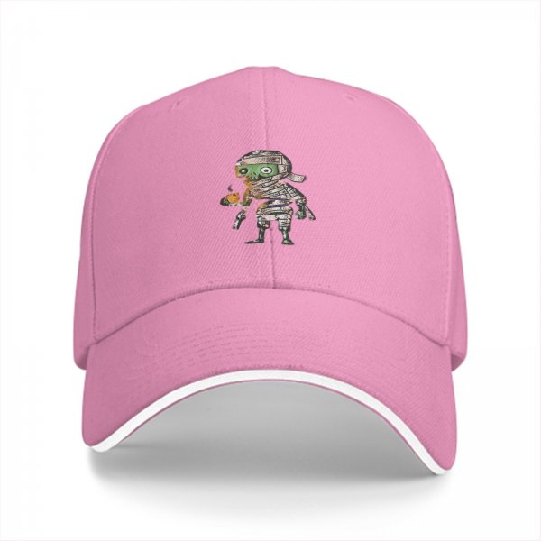 Black Baseball Cap With Cute Mummy Zombie Halloween Graphic