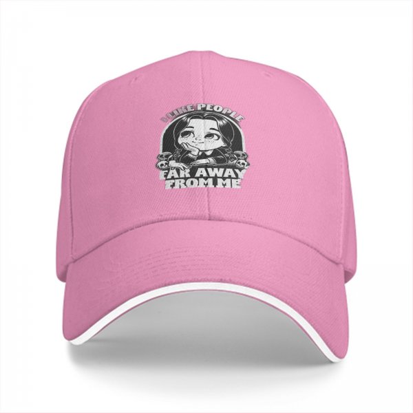 I Like People Far Away From Me Wednesday Addams Baseball Cap