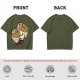Olive T-Shirt With Cute Hugging Ramen Bowl Couple Print