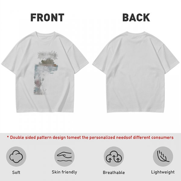 Olive Green Oversized T-Shirt With Abstract Graphic Print