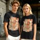 Giant Hot Dog Monster Destroying City Graphic T-Shirt