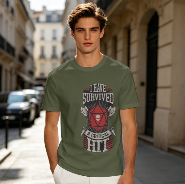 I Have Survived A Critical Hit D20 T-Shirt