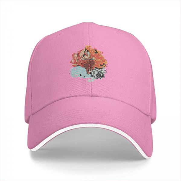 Black Baseball Cap With Elemental Fire And Water Art Print