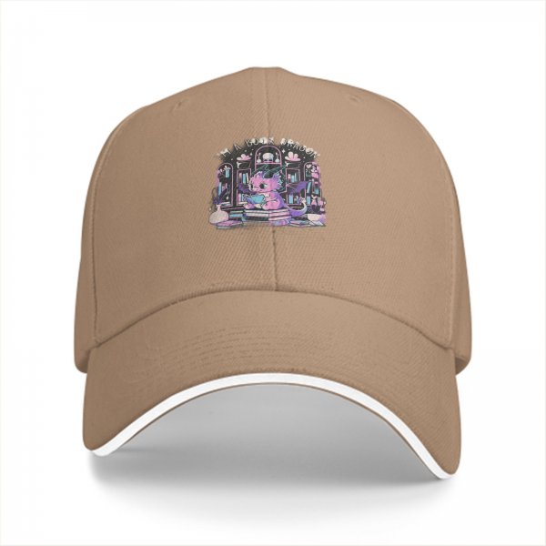 I'm a Book Dragon Baseball Cap with Cute Dragon Reading Art