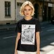 Olive T-shirt with Straw Hat Pirate Ship Art Print