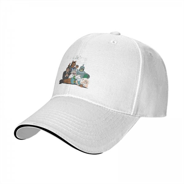 Black Baseball Cap With 'King Club' Cartoon Character Print