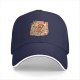 Black baseball cap with giant hot kaiju destroying city graphic