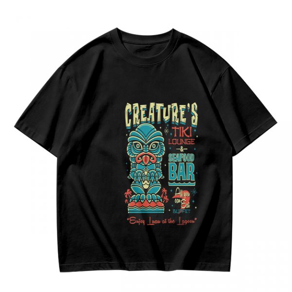 Creature's Tiki Lounge Seafood Bar Graphic T-Shirt
