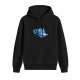 Black Hoodie With Blue Alien Cruiser Graphic Print