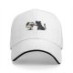 Black Baseball Cap With Cat Reaching For Globe Print