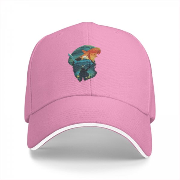 Black Baseball Cap With Fantasy Warrior Art Print