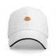 Black baseball cap with cute orange chick graphic