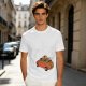 Olive T-Shirt with Skeleton and Friends in Christmas Car Print
