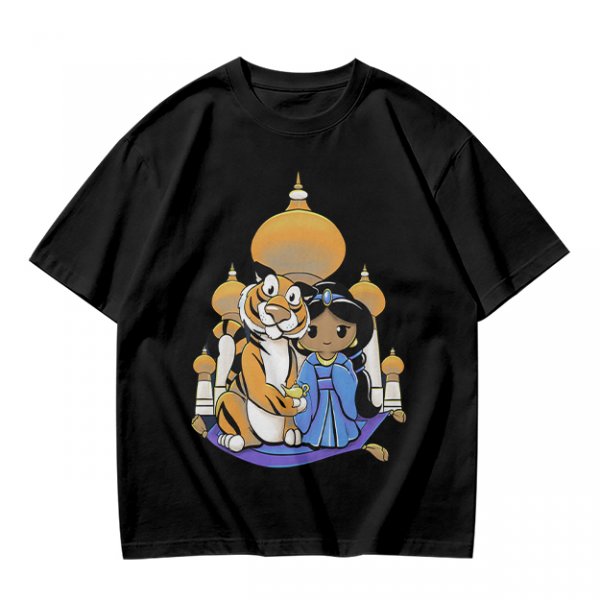 Disney Aladdin Princess Jasmine and Rajah Tiger Graphic T-Shirt
