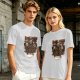 Black Coffee Skull Ghosts Graphic Olive Green T-Shirt
