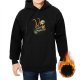 Black hoodie with alligator Loki graphic print