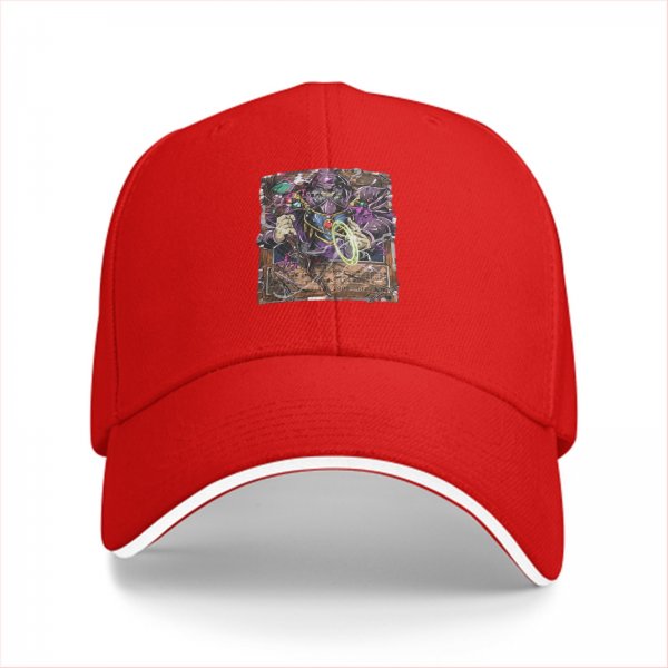 Black Baseball Cap With Yu-Gi-Oh! Style Wizard Card Art Print