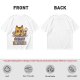 Olive T-Shirt With Cat Eating Snacks Frequent Snacks Print