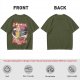 Olive graphic t-shirt with kitten nuggets print