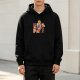 Black Hoodie With He-Man Relaxed Graphic Print