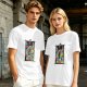 Olive T-Shirt With Tetris Block Character Print