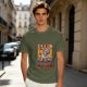 Olive green t-shirt with Masters of the Universe graphic print