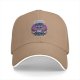 Black baseball cap with cute bat graphic and 'Bite First Ask Later' text