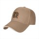 Black Baseball Cap With Christmas Gingerbread Cat Print