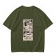 Olive T-Shirt with The Fool Tarot Card Anime Print