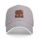 Black Baseball Cap with Fiery Warrior Graphic Print