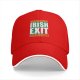 Black baseball cap with 'Please Excuse My Irish Exit Zero Byes Given' print